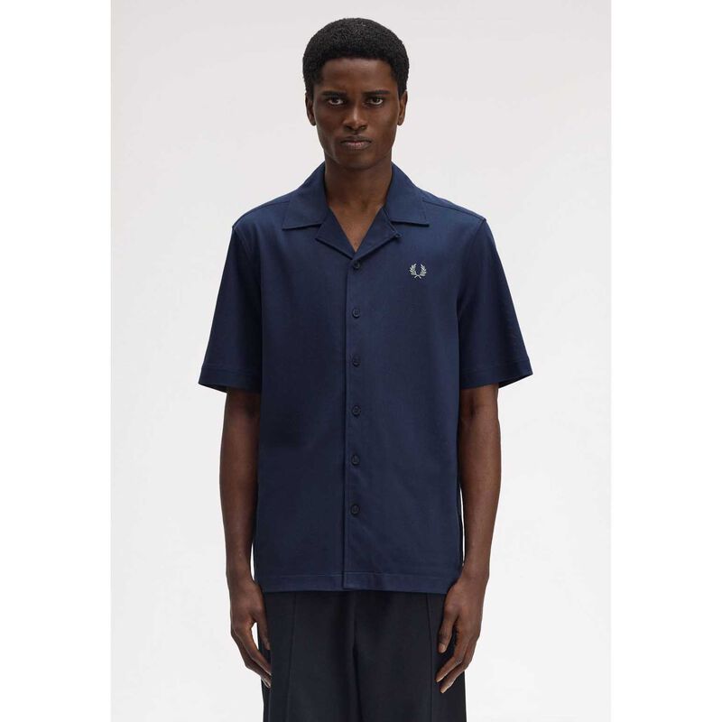 Fred Perry Compress Mesh Revere Collar Shirt image number 2